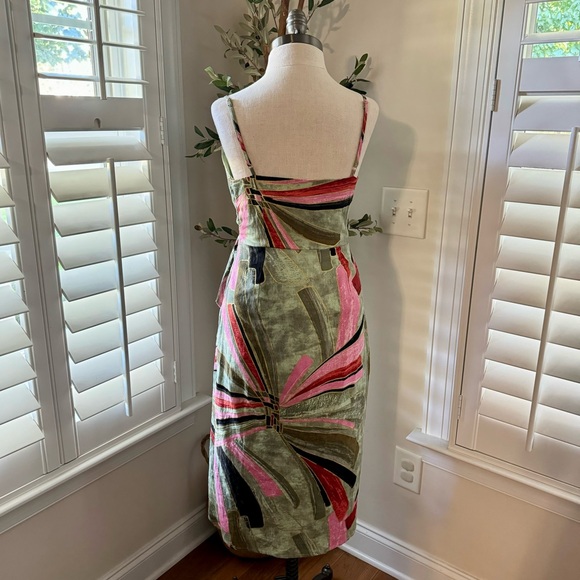 New w/o tags Jason Wu topical linen tie dress size 2 - Picture 4 of 6